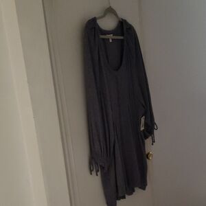 Terra & Sky Heather Gray Knit Tunic Top